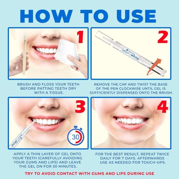 Award Winning Teeth Whitening Pen, 20+ Uses - Teeth whitening Kit Professionally - Picture 4 of 9